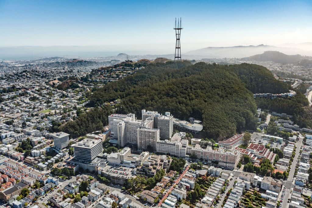 University of California San Francisco - Parnassus Heights Aerial View