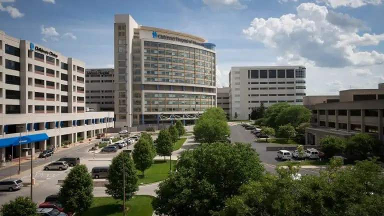 Children's Hospital Aerial View of Building Exterior and Site