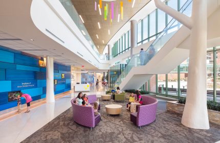 Akron Children's Hospital Lobby, Atrium and Stairwell with Outdoor Views - Completed Healthcare Construction