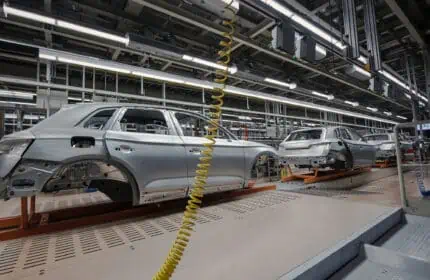 Automotive plant construction assembly line