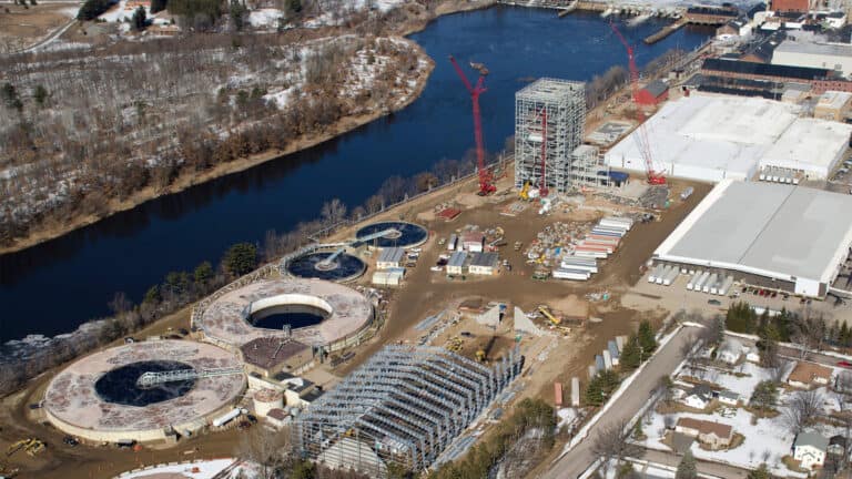 Aerial View of Biomass Energy Plant