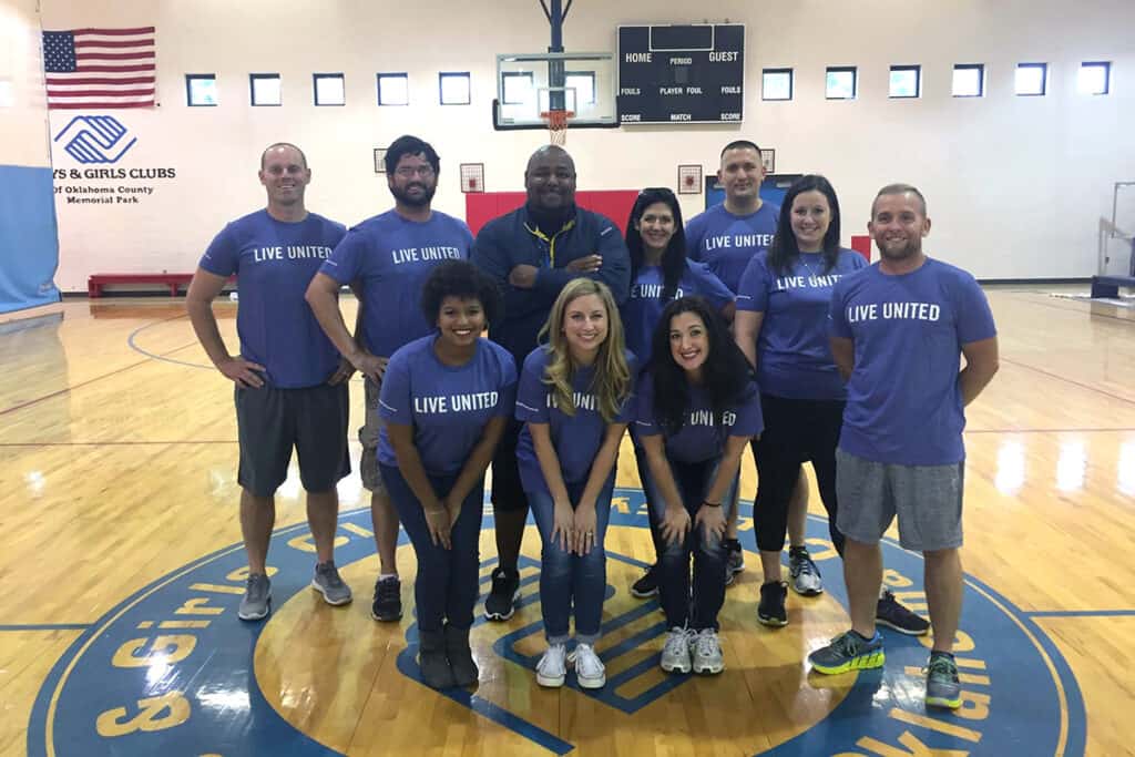 United Way volunteers at the Boys and Girls Clubs of Oklahoma County