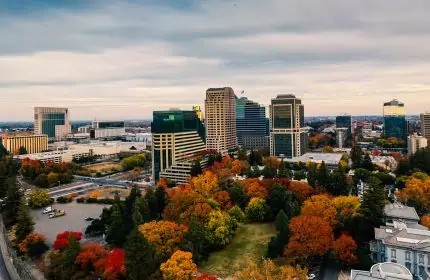 Aerial View of Sacramento Skyline