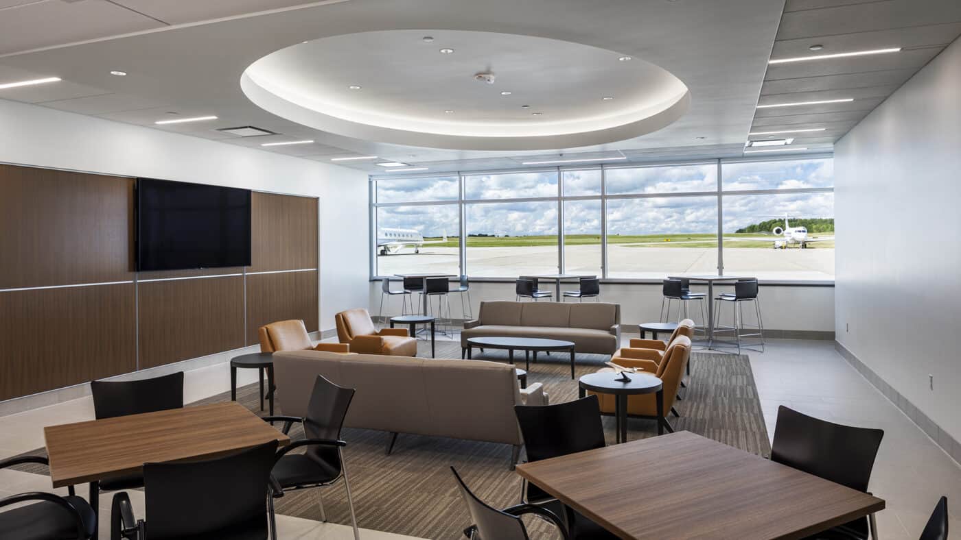 Gulfstream Aerospace - Maintenance and Engineering Center Interior Seating Area