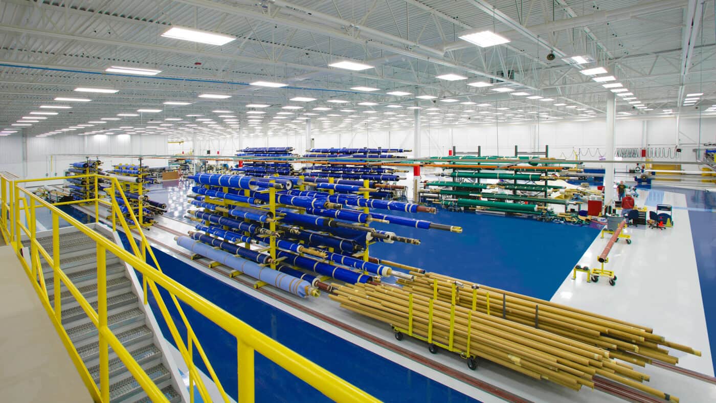 Albany International Engineered Fabrics Facility Interior View from Catwalk