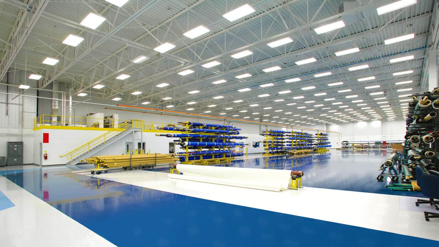 Albany International Engineered Fabrics Facility Interior w/ Fabric Storage