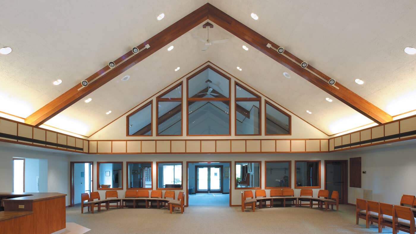 All Saints Lutheran Church Interior with Vaulted Ceiling