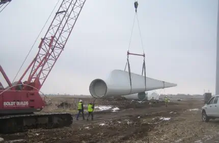 Alliant Energy - Whispering Willow Wind Farm - Turbine Installation Blade Lift