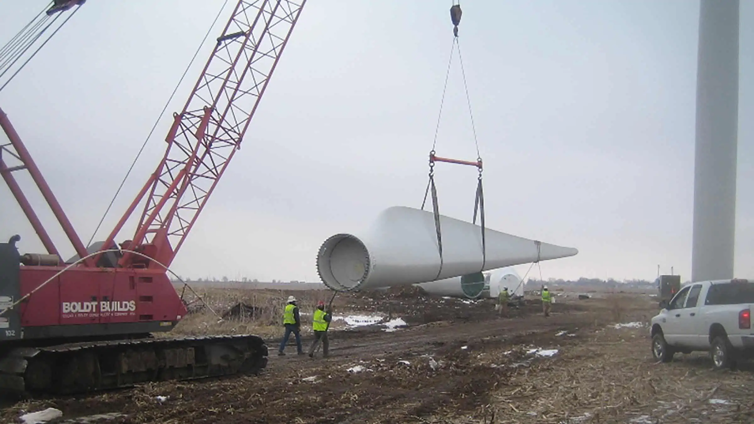 Alliant Energy - Whispering Willow Wind Farm - Turbine Installation Blade Lift