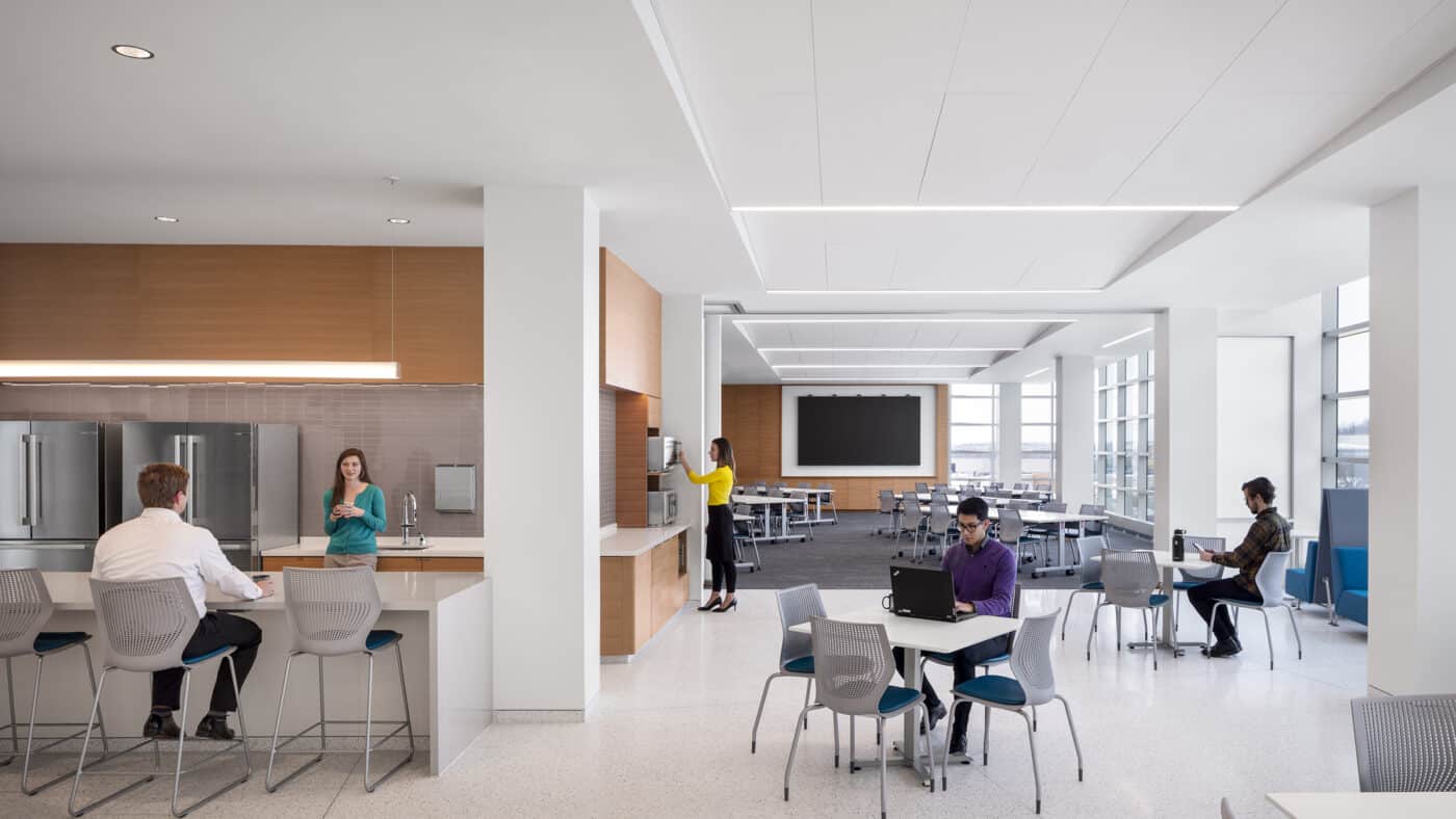 Ascendium Corporate Office Building - Kitchen Area and Workspace Tables