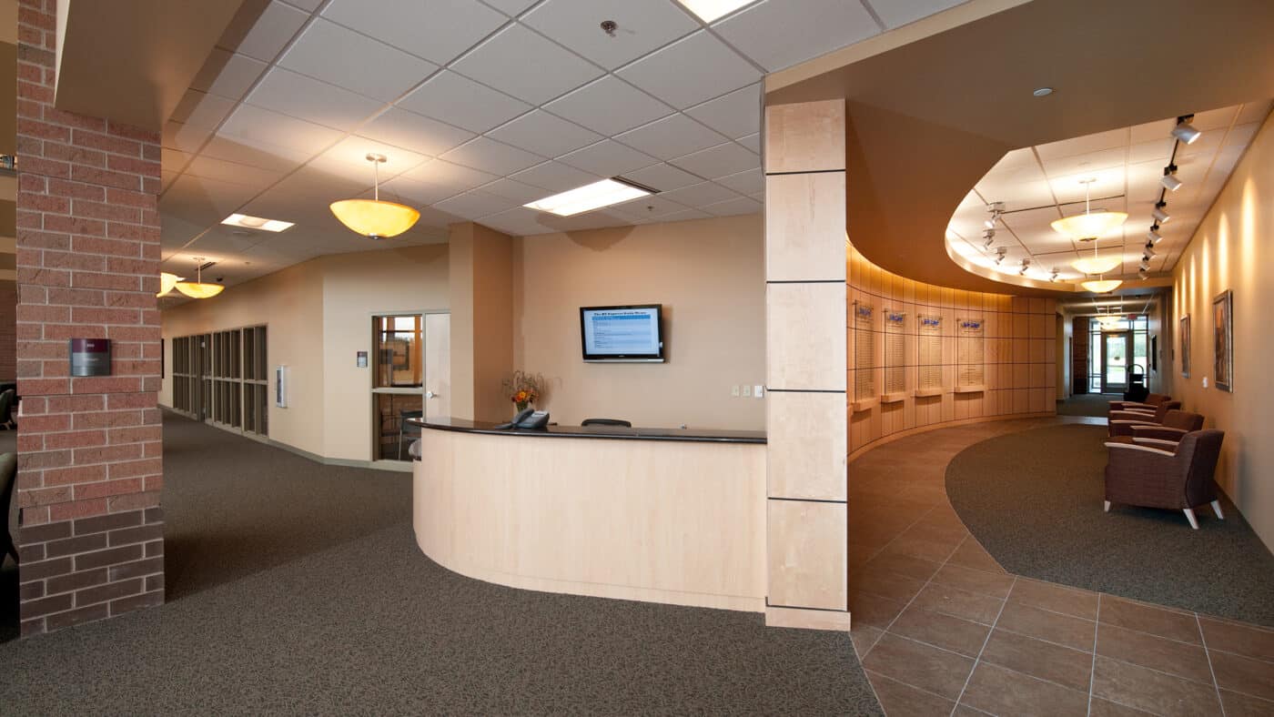 Bellin College Entrance with Hall and Seating