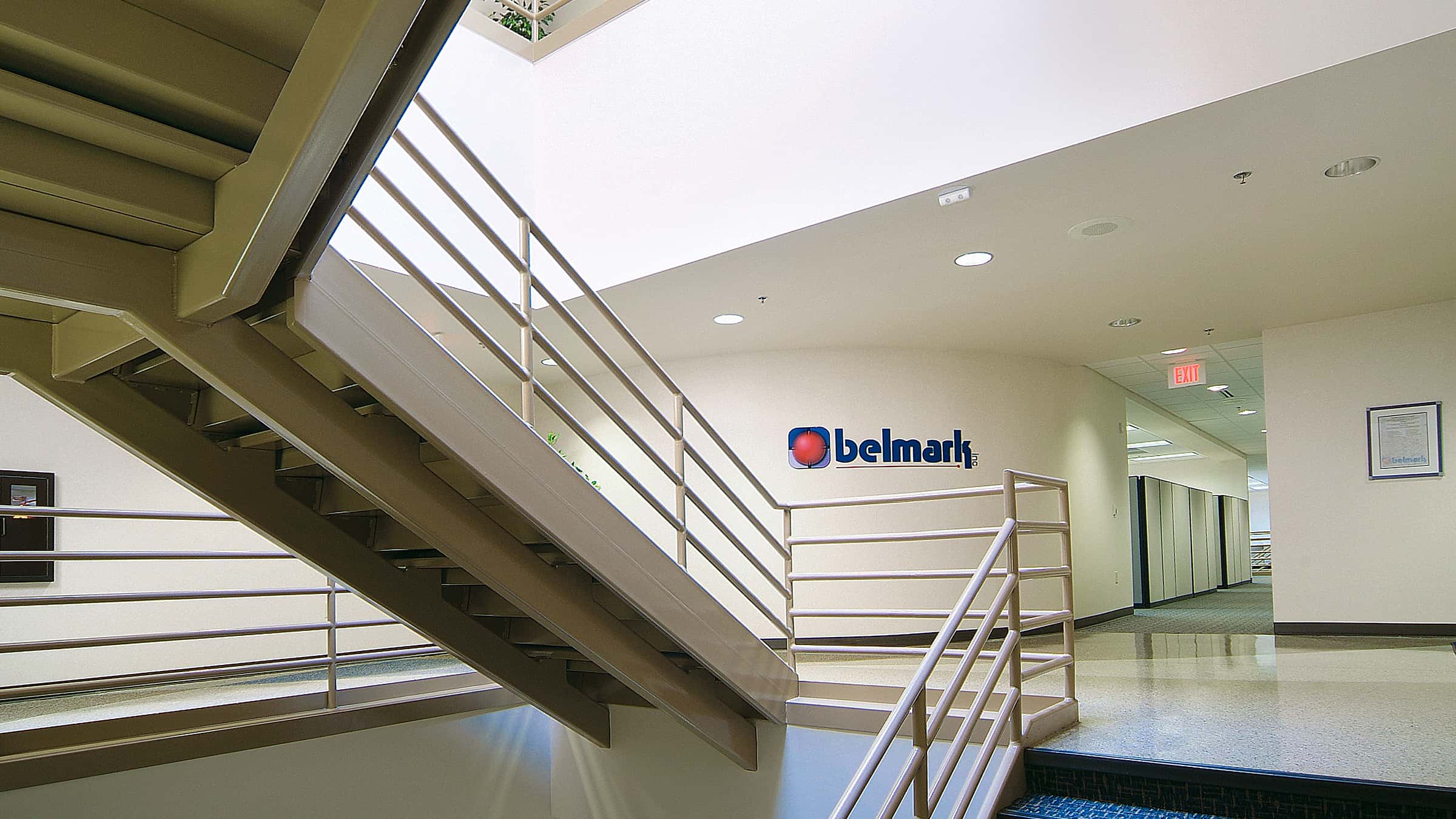 Belmark Office and Manufacturing Facility - Interior with Signage