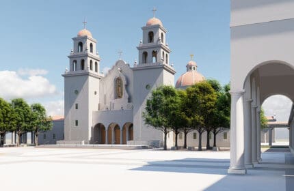 Blessed Stanley Rother Shrine Rendering with Plaza
