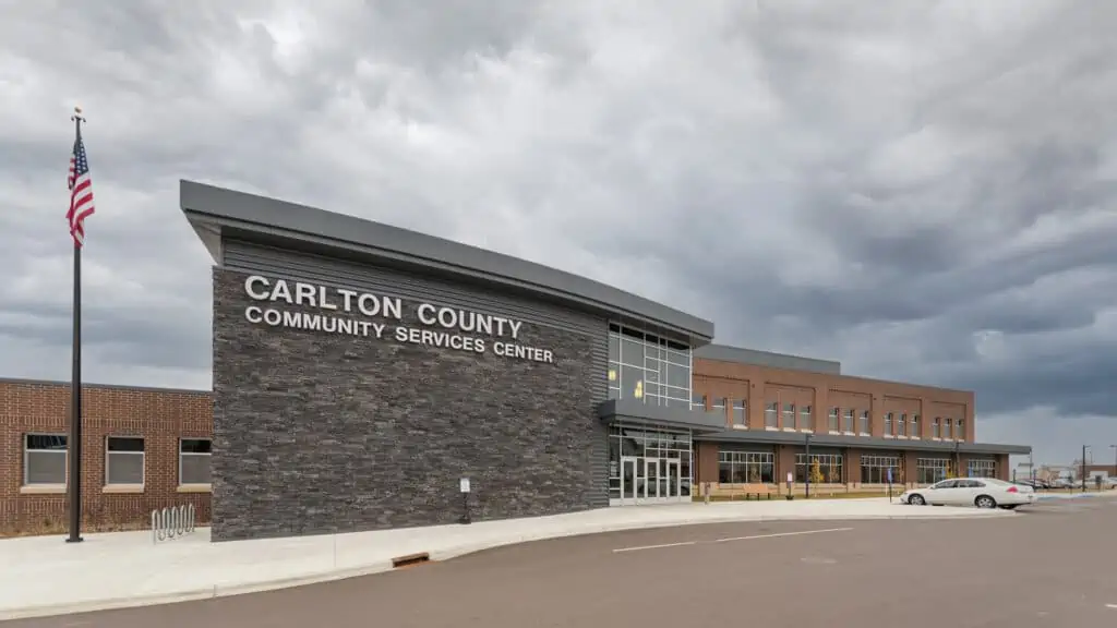Carlton County Community Services Center Exterior and Parking