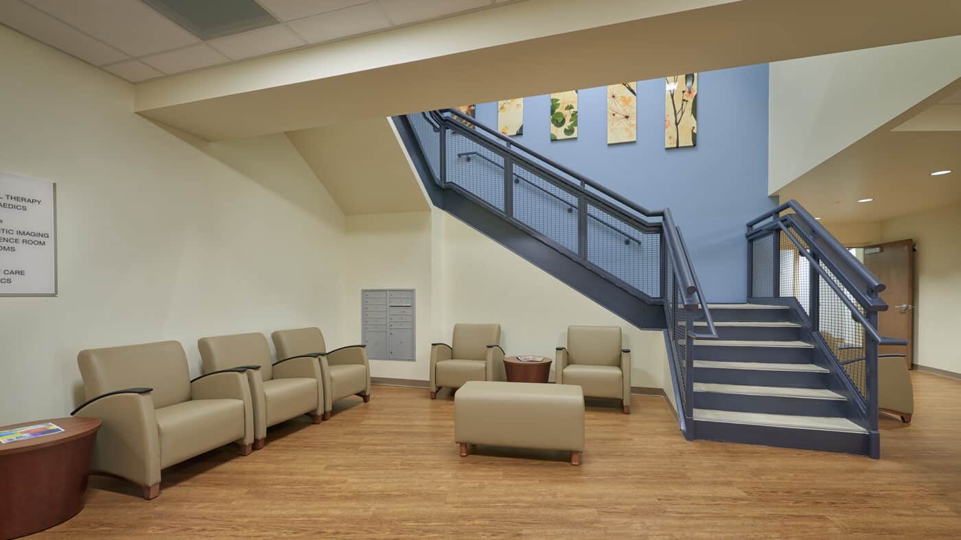 Centura Health - St. Thomas More Medical Office Building Stairwell and Seating Area