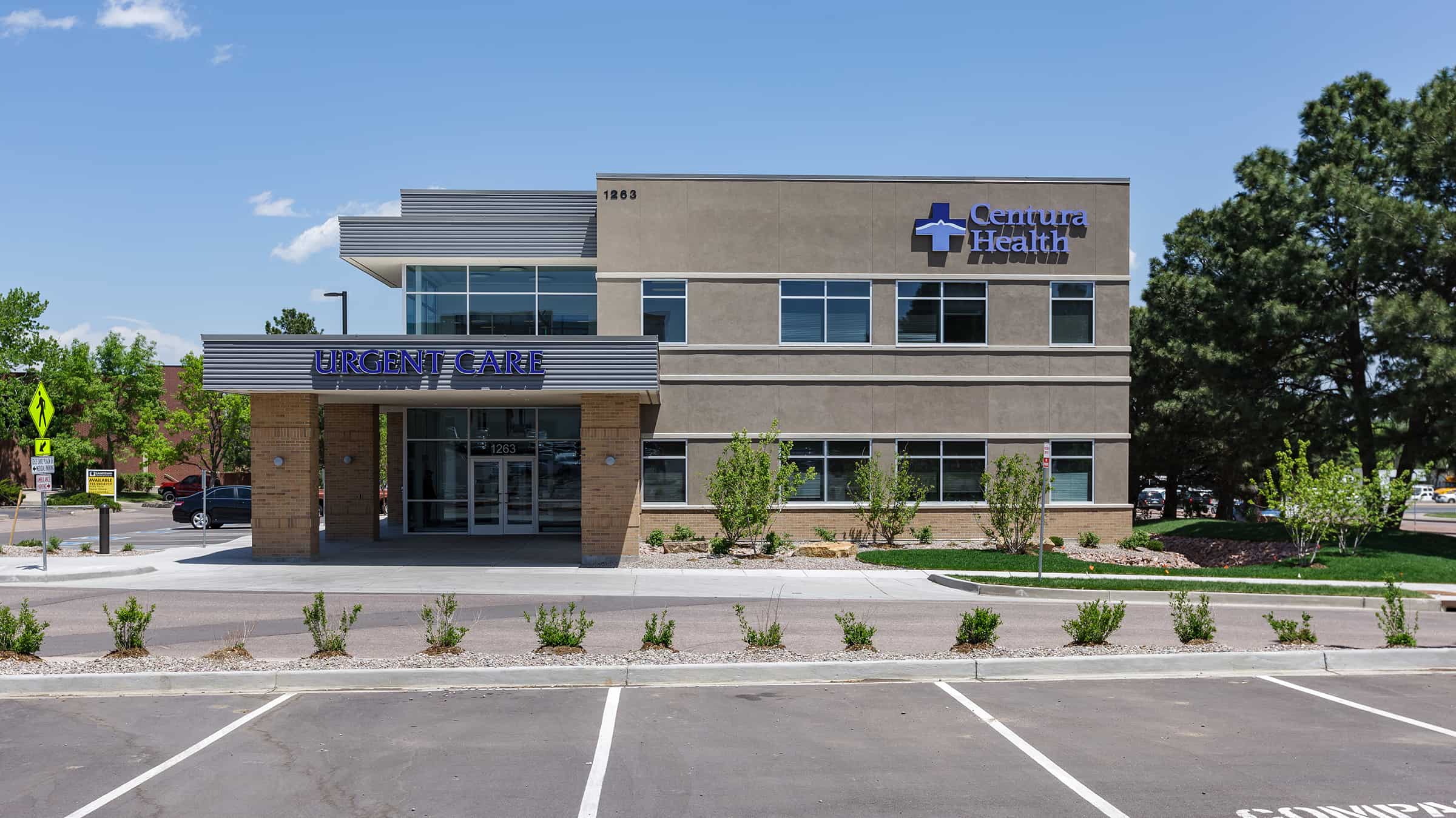 Centura Health - Broadmoor Neighborhood Health Center Building Exterior with Parking