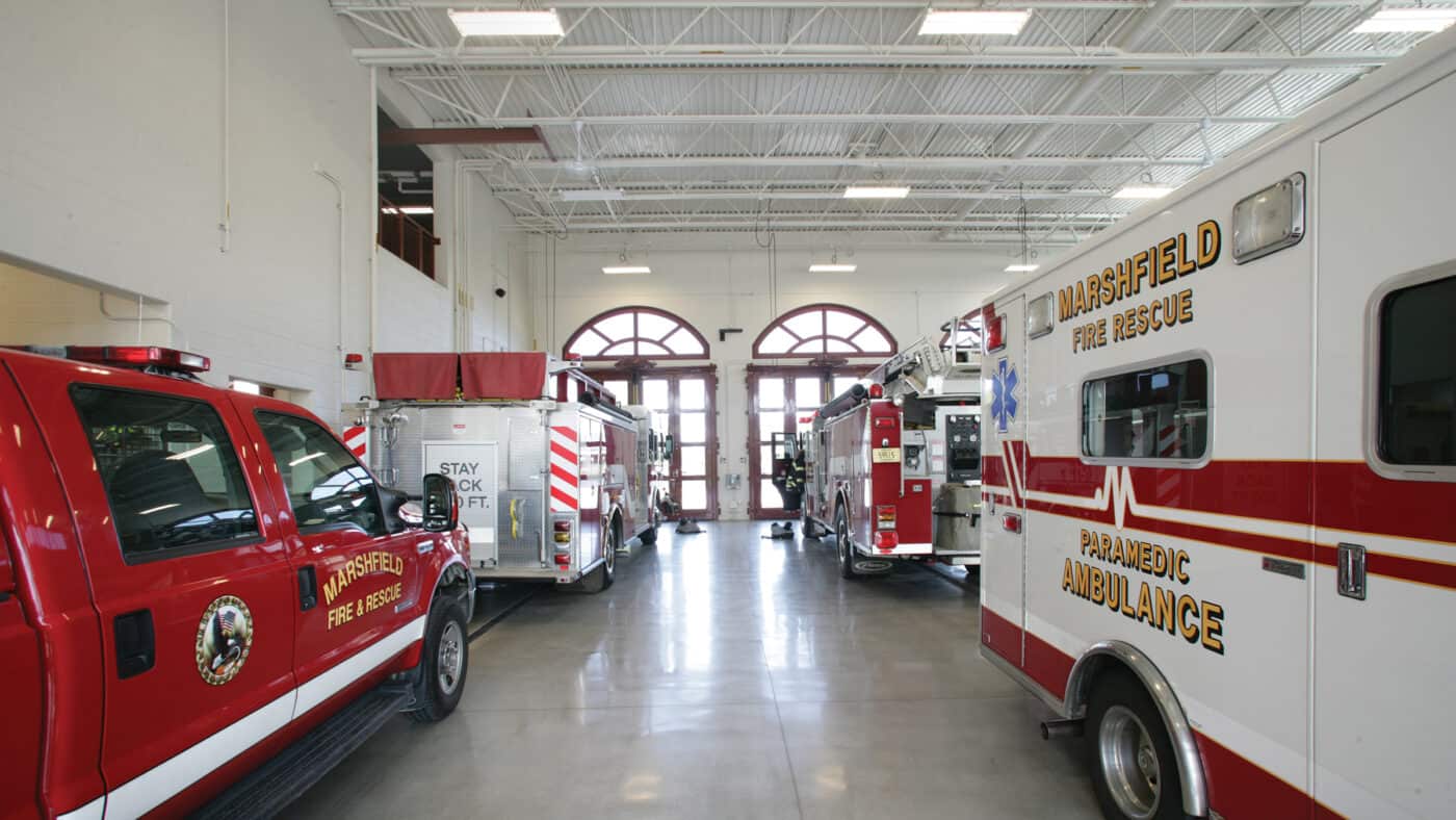 City of Marshfield Central Fire Station and Rescue Facility Ambulance and Truck Bays