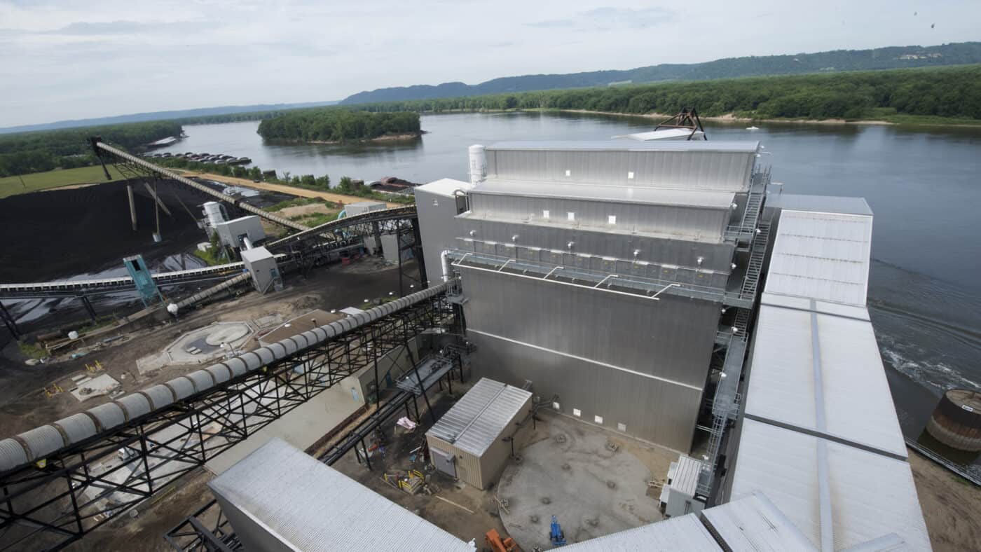 Dairyland Power Cooperative - JP Madgett Station Unit 6 - Exterior at Mississippi River