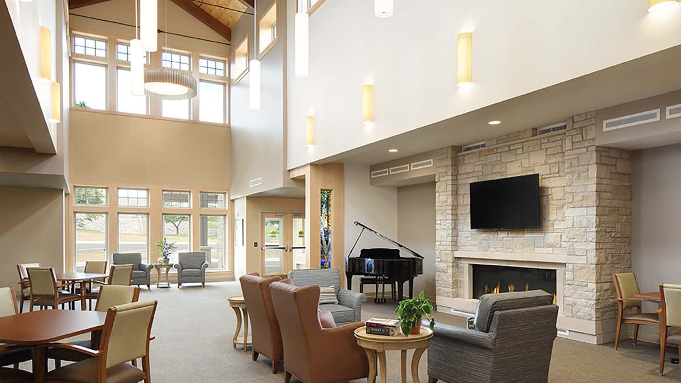 Door County Medical Center - Pete and Jelaine Horton Center Skilled Nursing Facility Interior Gathering Space