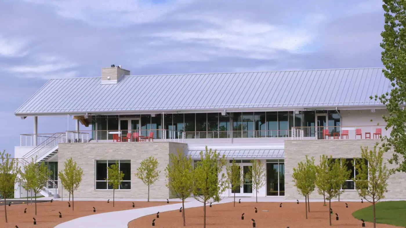 Egg Harbor Library and Kress Pavilion Exterior and Walkway