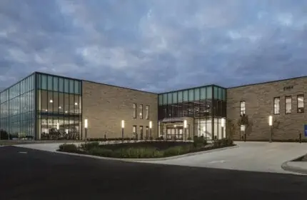 Fairfield Medical Center - River Valley Campus Building Exterior Lit at Night