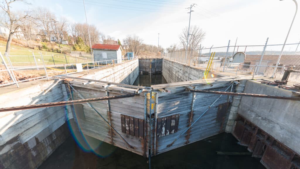 Fox River Navigational Systems Authority - Kaukauna Locks - View from Above