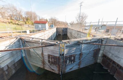 Fox River Navigational Systems Authority - Kaukauna Locks - View from Above