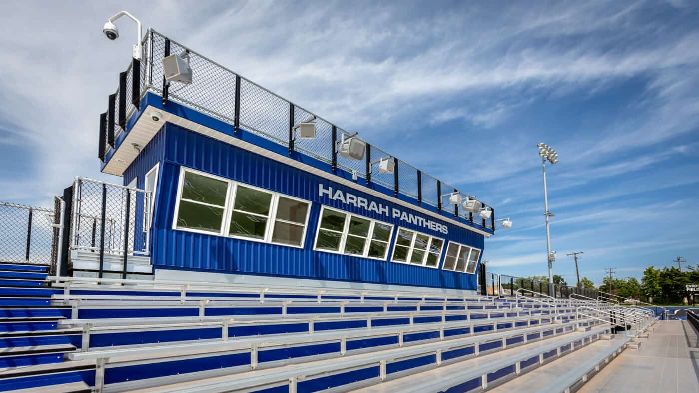 Harrah Public Schools - Evans Field Athletic Field Construction of Box and Bleachers