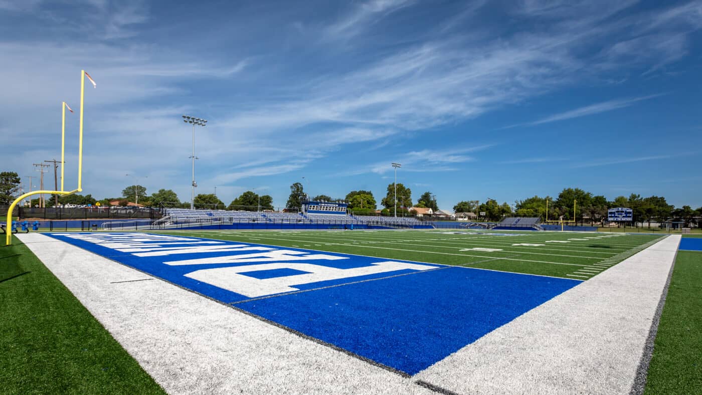 Harrah Public Schools - Evans Field End Zone