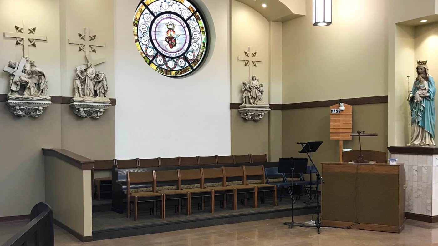 Holy Trinity Catholic Church Interior View of Choir Seating