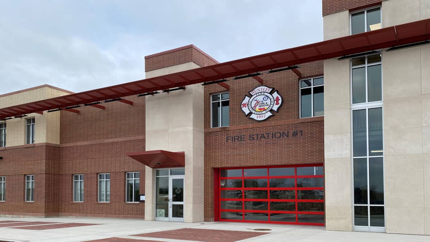 Huntley Fire Protection District - Exterior Truck Bay Doors and Signage