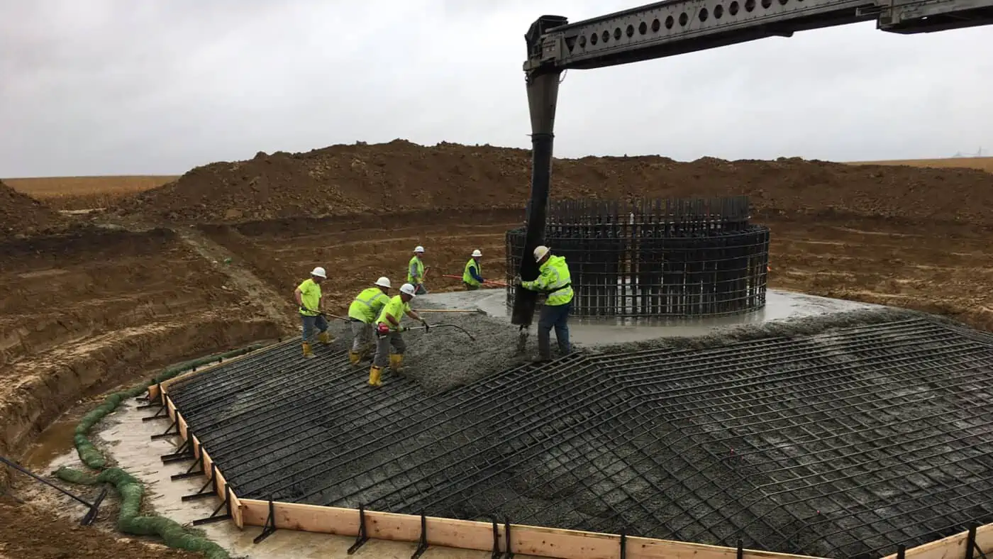 Invenergy Wind - Bishop Hill III Wind Farm Construction Site of Turbine Base