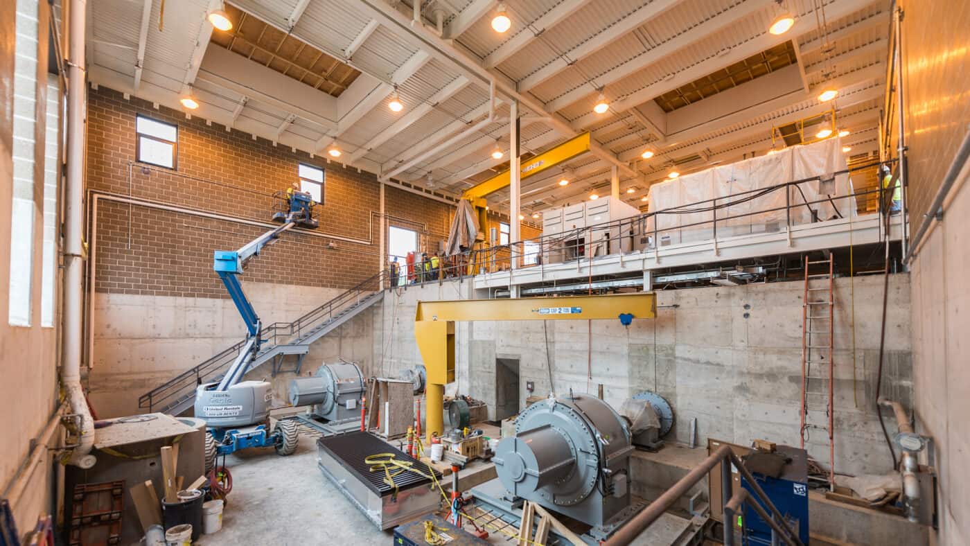 Kaukauna Utilities - Badger Hydro Plant Turbine Installation Interior View