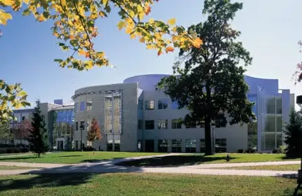 Lawrence University - Steitz Science Hall Building Exterior on Site with Sidewalks