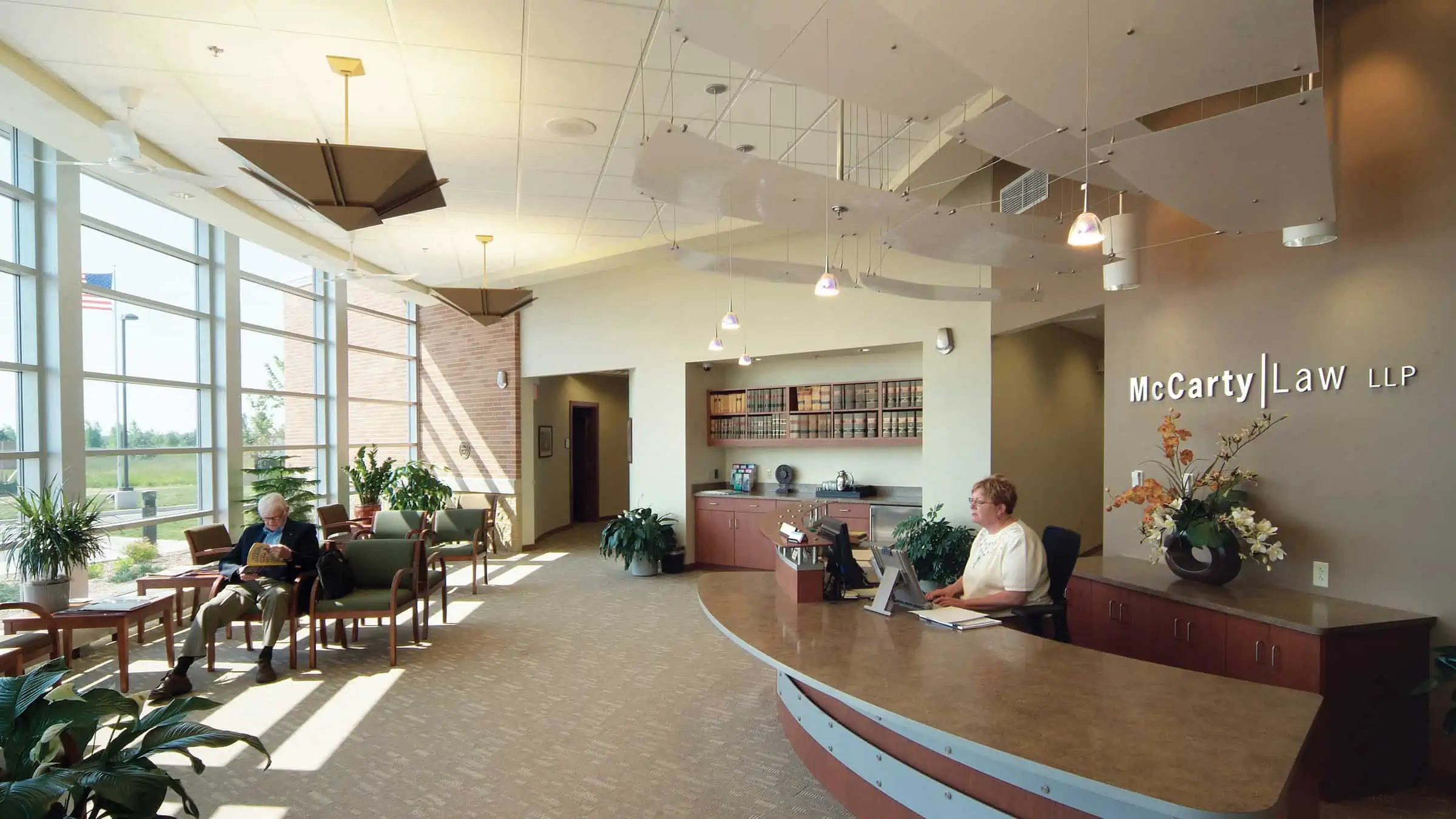McCarty Law - Office Building Interior Reception Area with Seating
