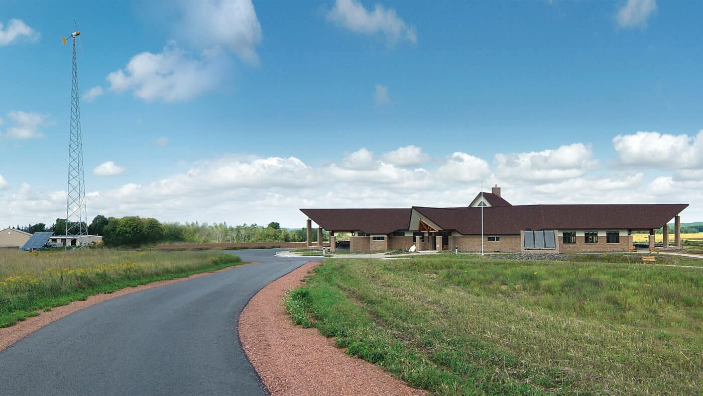 Mead Wildlife Area Headquarters and Education Center - Exterior View with Circle Drive