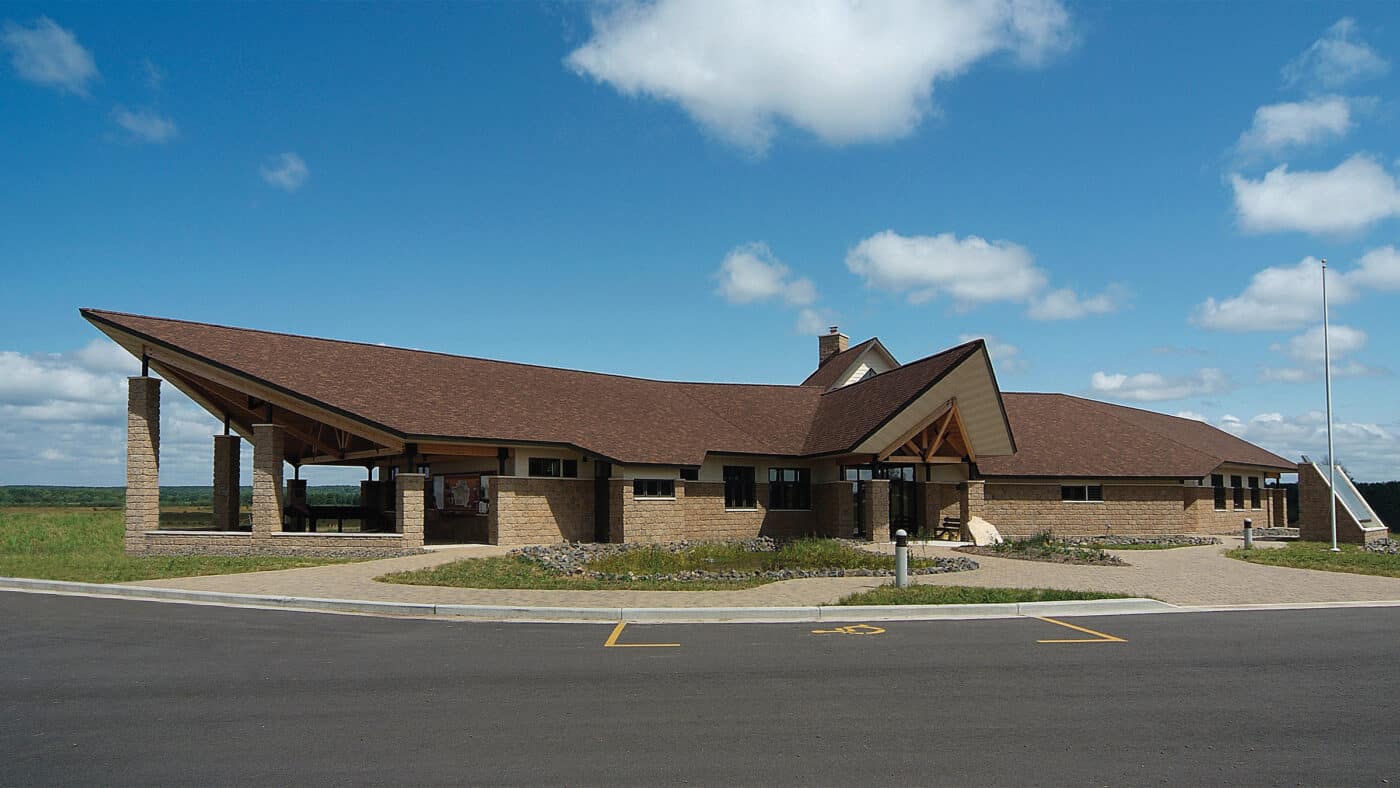 Mead Wildlife Area Headquarters and Education Center - Exterior View with Parking
