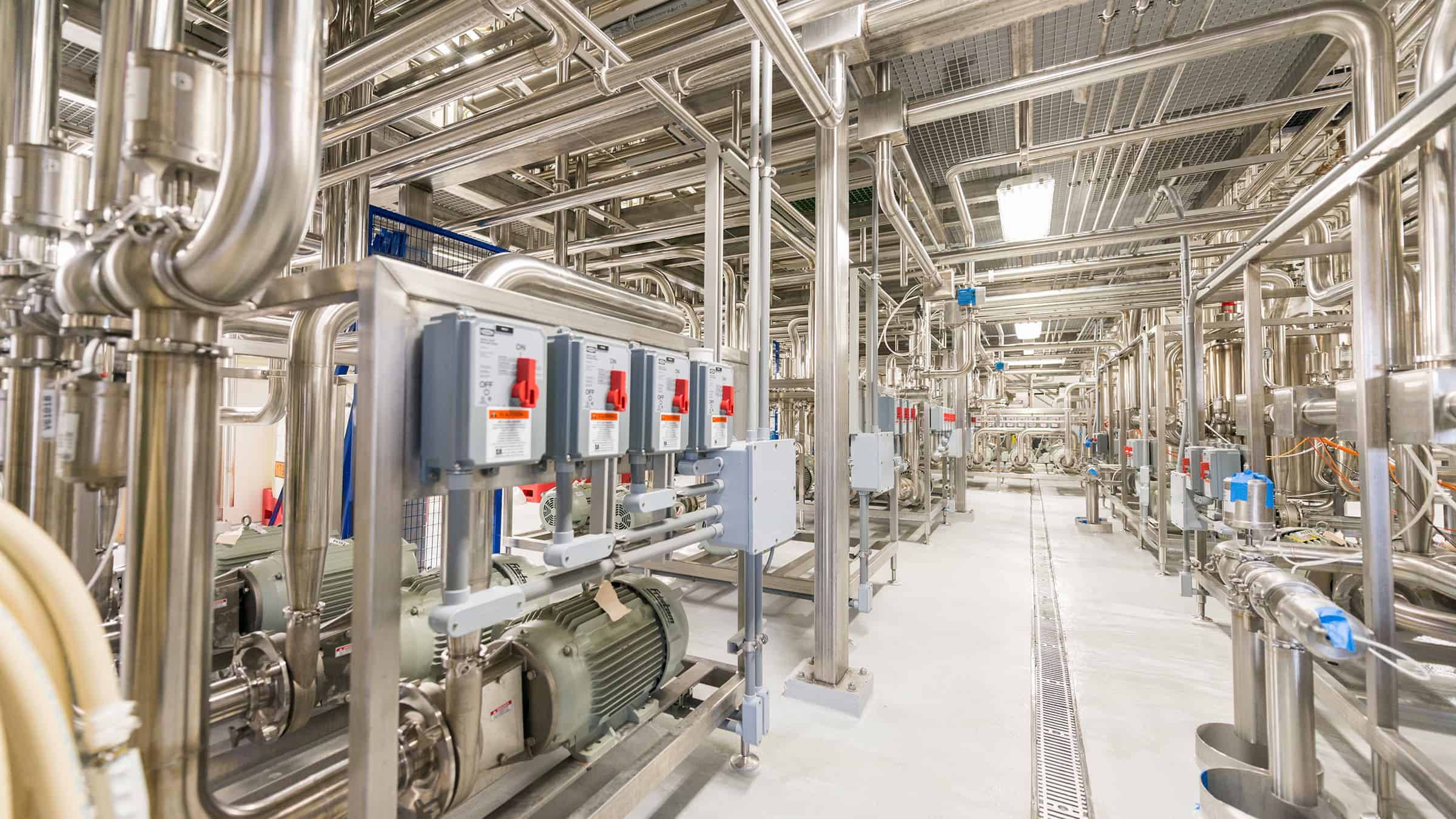 Milk Specialties Global Dairy Plant Construction with Process Facility Interior
