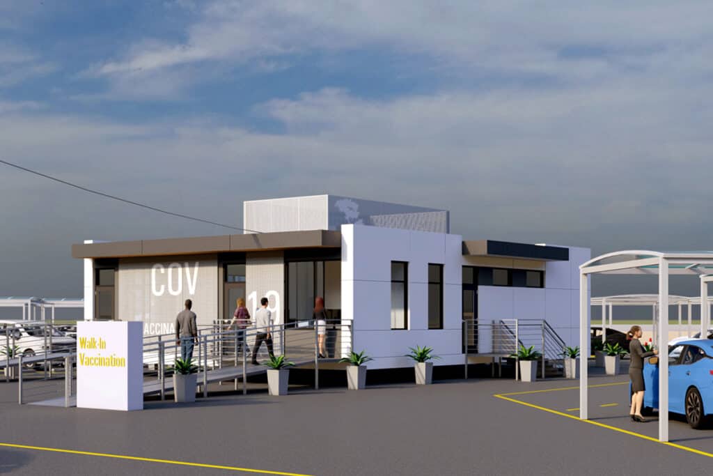 VaxMod Unit Exterior Rendering