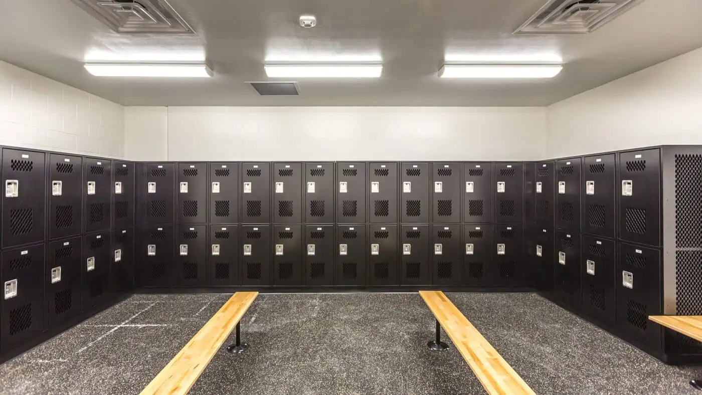 Moore Public Schools - Highland West Jr. High School Gymnasium Locker Rooms