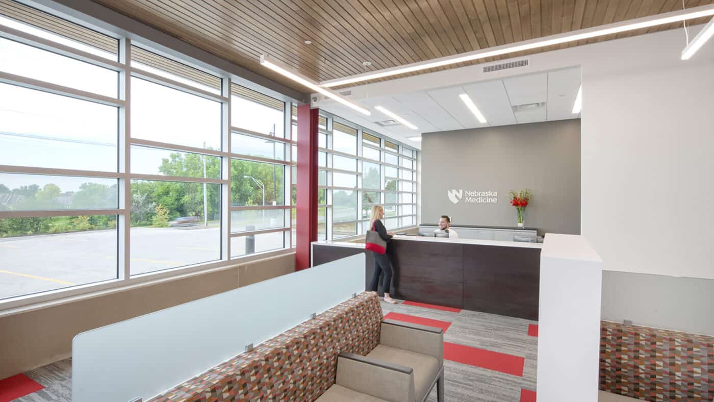 Nebraska Medicine - Primary Care Clinic Desk and Seating