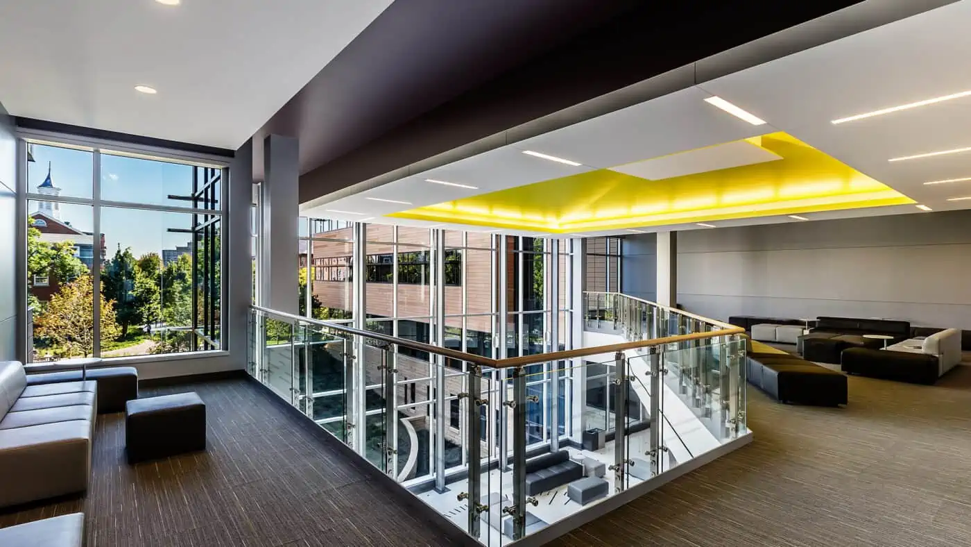 North Park University - Johnson Center for Science and Community Life Interior Lobby Overlook and Seating