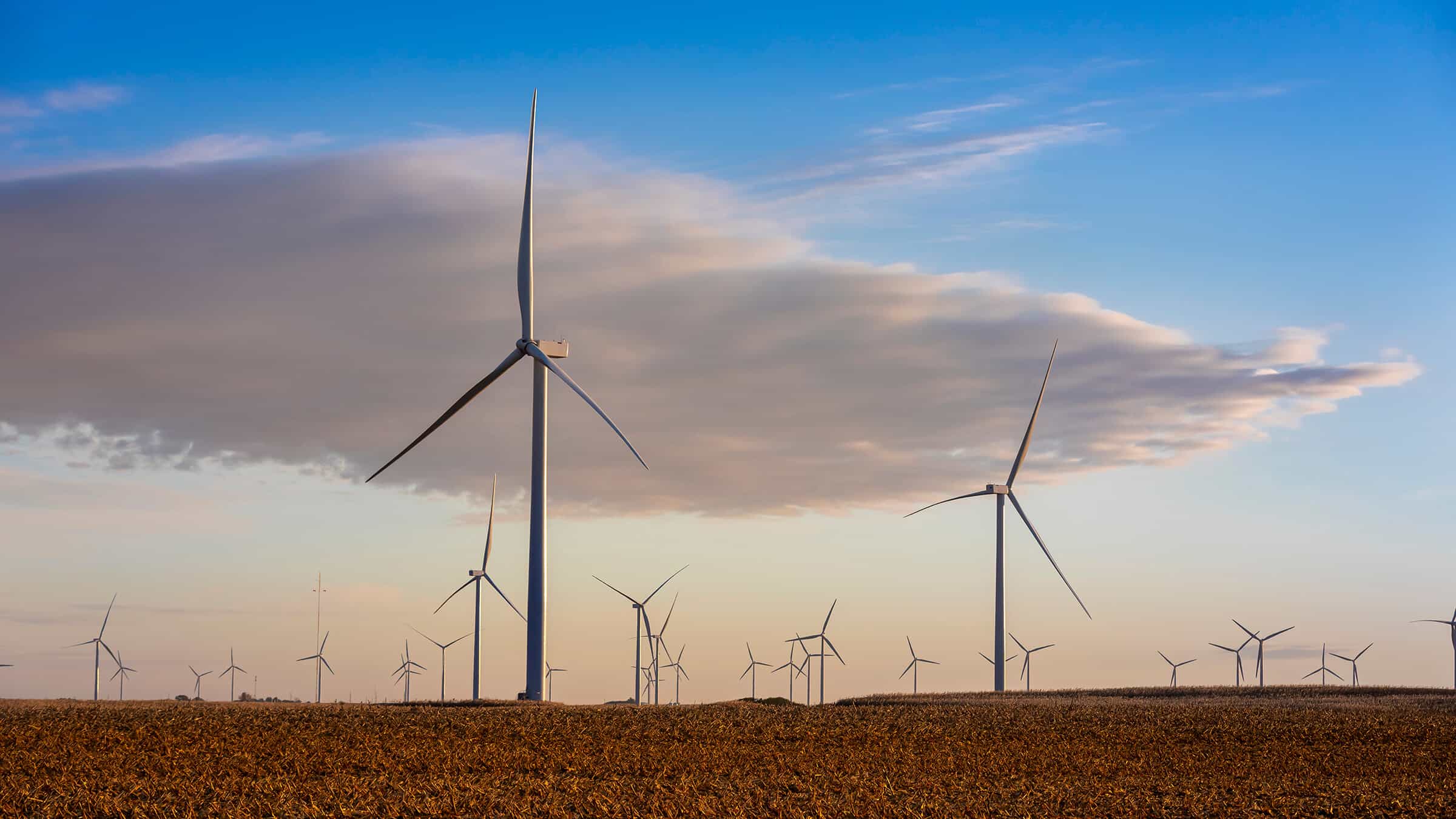 Renewable Energy Construction - Wind Turbines on Horizon
