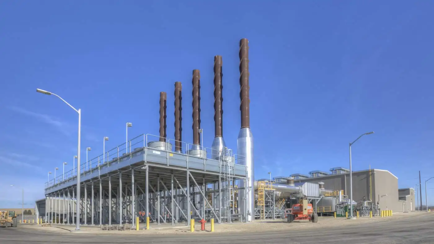 Rochester Public Utilities - Westside Energy Station Construction Site - Exterior View of Stacks