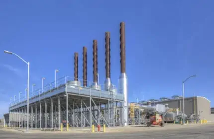Rochester Public Utilities - Westside Energy Station Construction Site - Exterior View of Stacks