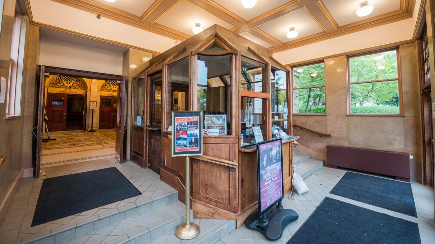 Historic Sheldon Theater - Historic Ticket Booth at Entrance