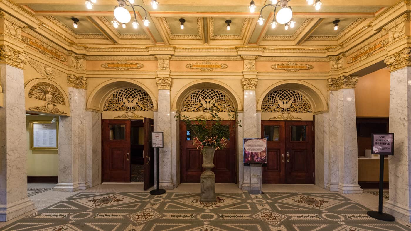 Historic Sheldon Theater - 1920s Architecture in entrance