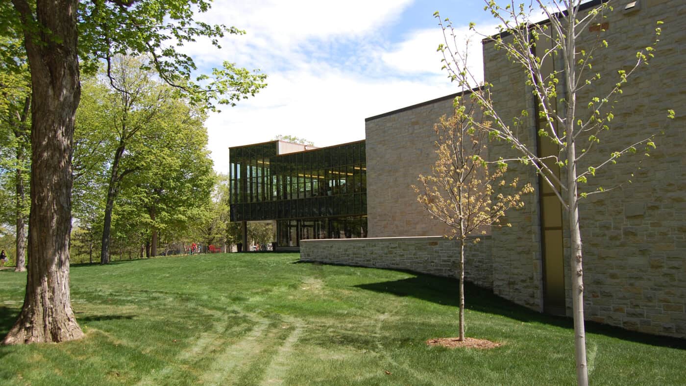 St. Olaf College - Tomson Hall Renovation - Building Exterior from Lawn