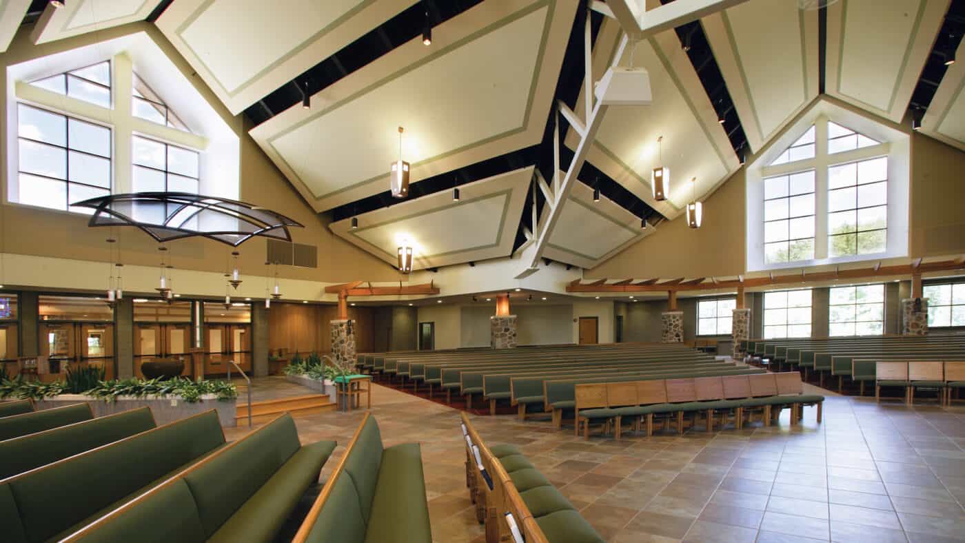 St. Paul's Catholic Church Interior with Seating
