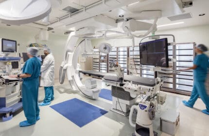 Sutter Health - CPMC Van Ness Campus Hospital Operating Suite with Medical Personnel Inside